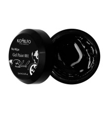 Komilfo No Wipe Gel Paint Black 001 черный без липкого слоя 5 мл