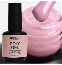 Акрил гель Komilfo PolyGel №02 Natural, нюдовый, 15 мл