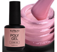 Acrylic gel Komilfo PolyGel No. 03 Cover, pink, 15 ml