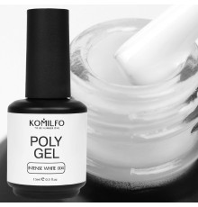 Акрил гель Komilfo PolyGel №04 Intense White, белый, 15 мл