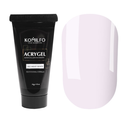 Acrylic gel Acryl Gel Komilfo No. 002 Milky White, milky white, 30 g