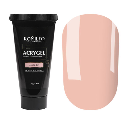 Акрил-гель Acryl Gel Komilfo №004 Nude, нюд, 30 г