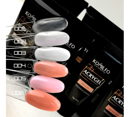 Акрил-гель Acryl Gel Komilfo №005 Cool Pink, холодний рожевий, 30 г