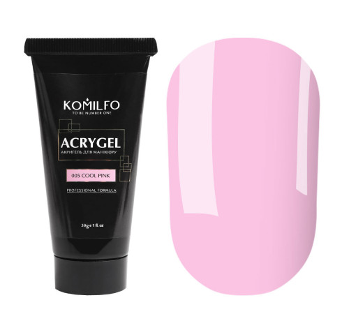 Акрил-гель Acryl Gel Komilfo №005 Cool Pink, холодний рожевий, 30 г