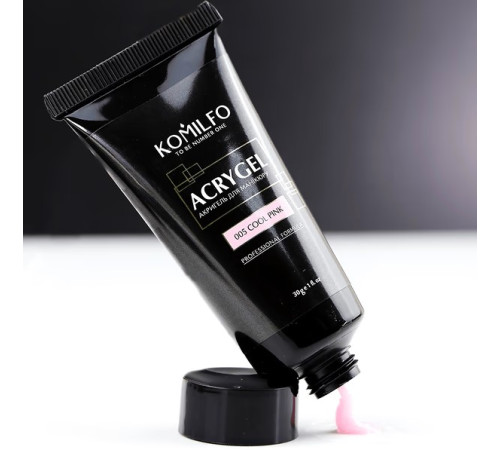 Акрил-гель Acryl Gel Komilfo №005 Cool Pink, холодний рожевий, 30 г