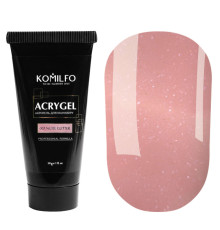Acrylic gel Acryl Gel Komilfo #007 Gliter, nude glitter, 30 g