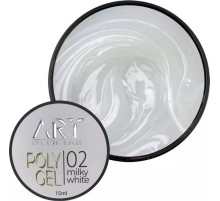 Acrylic gel ART Polygel No. 02 Milky White milky, 15 ml