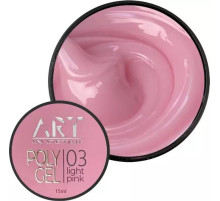 Acrylic gel ART Polygel No. 03 Light Pink light pink, 15 ml