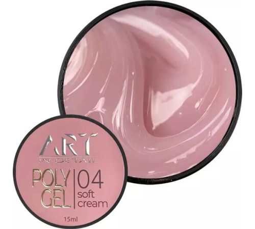 Акрил-гель ART Polygel №04 Soft Cream кремовый, 15 мл