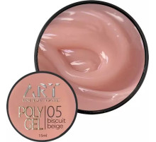 Acrylic gel ART Polygel No. 05 Biscuit Beige, 15 ml