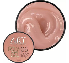 Acrylic gel ART Polygel No. 06 Candy Beige pink-beige, 15 ml