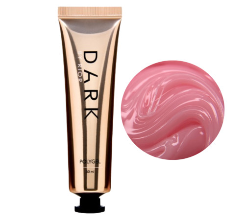 Acrylic gel DARK PolyGel No. 02, pink nude, in a tube, 30 ml