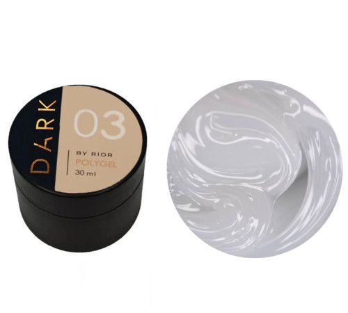 Acrylic gel DARK PolyGel No. 03, in a jar, 30 ml