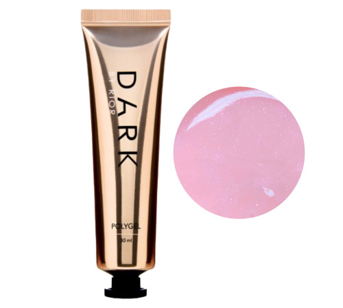 Акрил-гель DARK PolyGel №07, рожевий з шиммером в тюбику, 30 мл