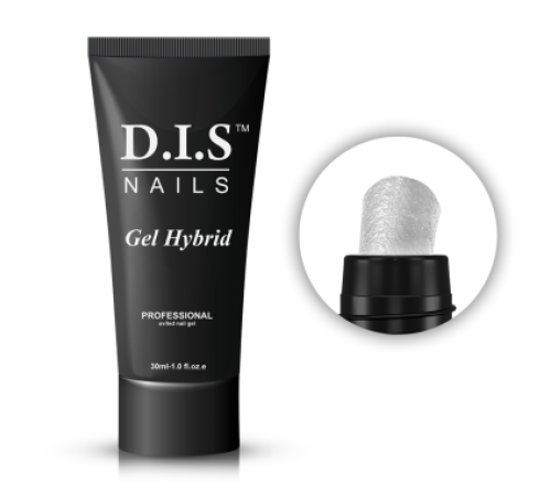 Акрил-гель DIS Gel Hybrid polygel №001, прозорий, 30 мл