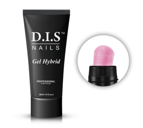 Акрил-гель DIS Gel Hybrid polygel №004, яскраво-рожевий, 30 мл