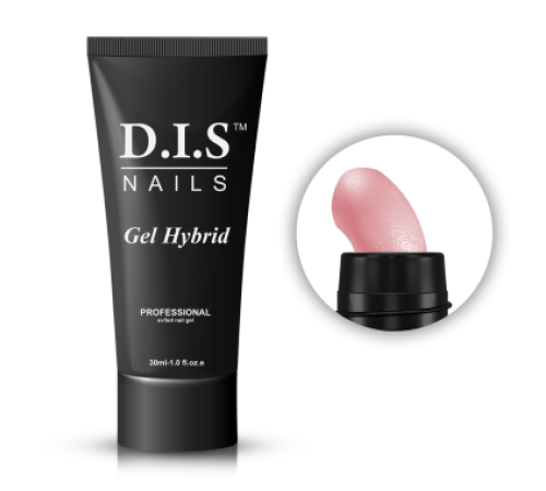 Акрил-гель DIS Gel Hybrid polygel №005, рожевий, 30 мл