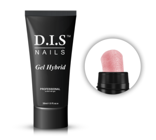 Акрил-гель DIS Gel Hybrid polygel №006, бежево-рожевий, 30 мл