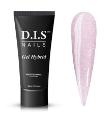 Акрил-гель DIS Gel Hybrid polygel №1S, светло-розовый с розовым шимером, 30 мл