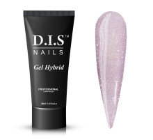 Acrylic gel DIS Gel Hybrid polygel No. 3S lavender-pink with silver shimmer, 30 ml