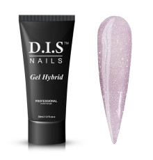 Акрил-гель DIS Gel Hybrid polygel №3S лавандово-розовый с серебряным шимером, 30 мл