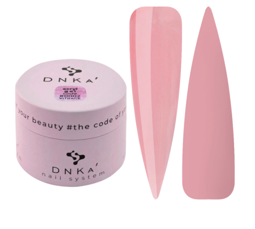 Acrylic gel DNKA Acryl Gel No. 002 Vitrage translucent pink, 30 ml