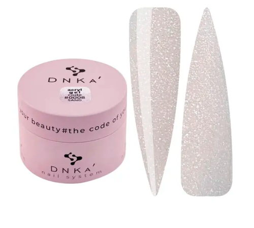 Акрил-гель DNKA  Acryl Gel №008 Sand бежевий з шиммером, 30 мл