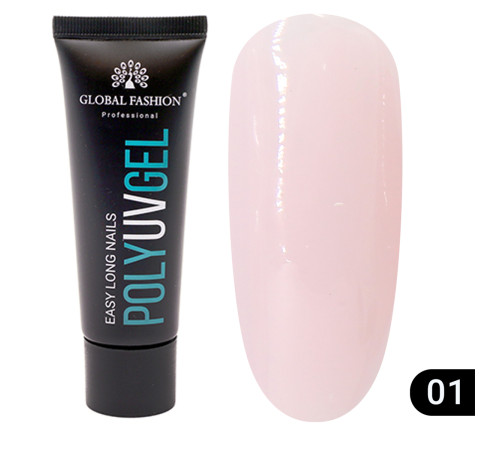 Acrylic gel GLOBAL No. 01 nude, 30 ml