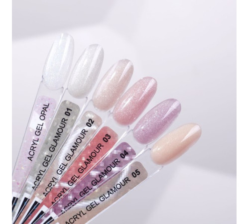 Акрил-гель Kira Nails Glamour 01, 5 мл