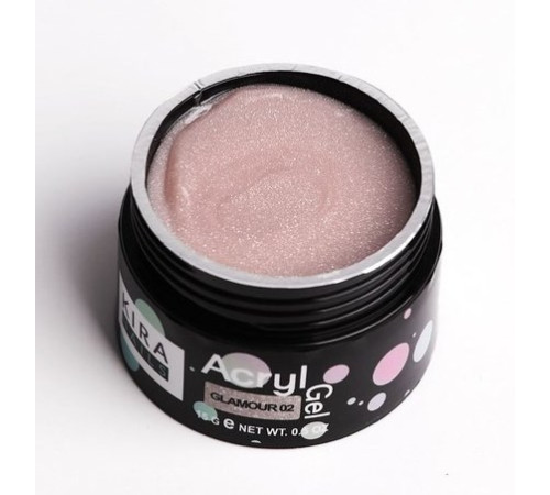 Акрил-гель Kira Nails Glamour 02, 15 мл