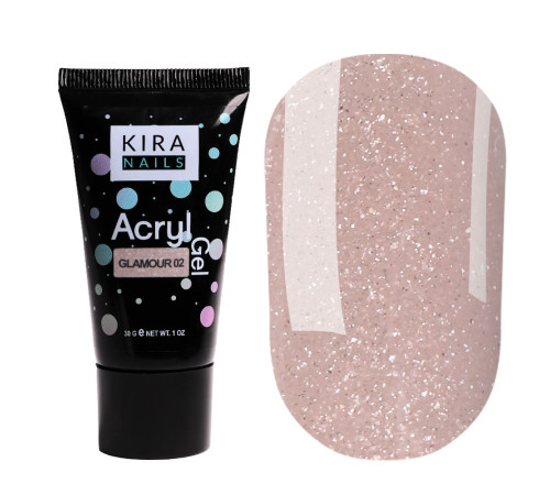Акрил-гель Kira Nails Glamour 02, 30 мл