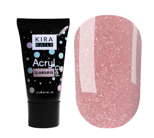 Акрил-гель Kira Nails Glamour 03, 30 мл