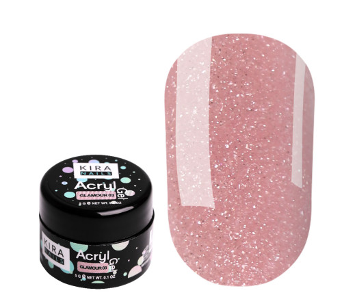 Акрил-гель Kira Nails Glamour 03, 5 мл