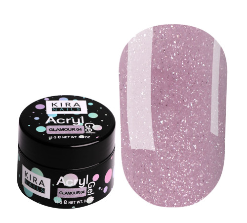 Акрил-гель Kira Nails Glamour 04, 15 мл