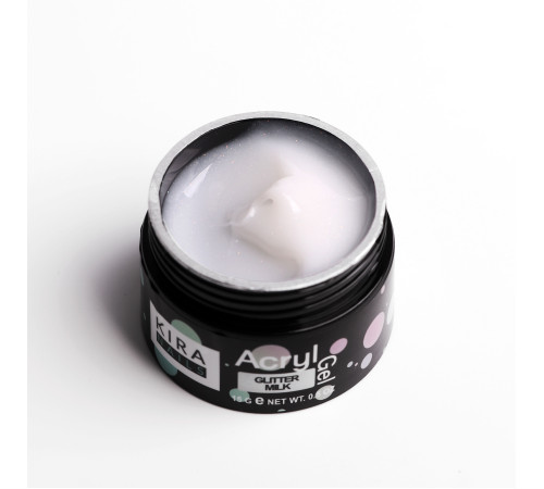 Акрил-гель Kira Nails Glitter Milk, 15 мл