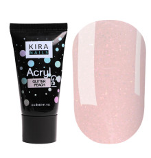 Акрил-гель Kira Nails Glitter Peach, 30 мл
