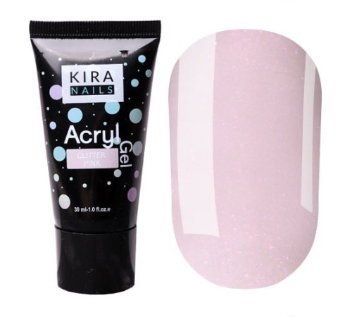 Acrylic gel Kira Nails Glitter Pink 30 ml
