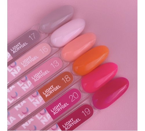 Акрил-гель Luna Light Acrygel №13 рідкий, бежевий, з пензликом, 13 мл