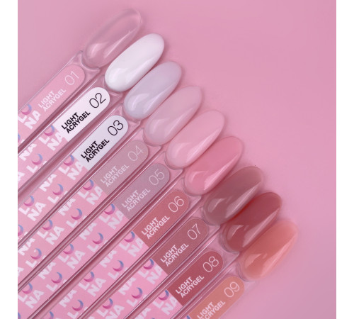 Acrylic gel Luna Light Acrygel No. 3 liquid, milky, with a brush, 13 ml