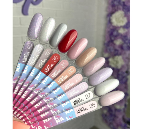 Acrylic gel Luna Light Acrygel No. 36 liquid, red, with a brush, 13 ml