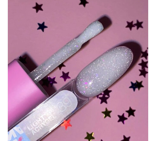 Акрил-гель Luna Light Acrygel №39 рідкий, молочний, світловідбиваючий, з пензликом, 13 мл