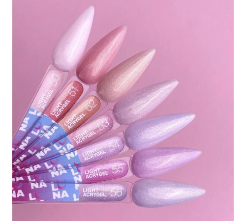 Акрил-гель Luna Light Acrygel №56 рідкий, ліловий, світловідбиваючий, з пензликом, 13 мл