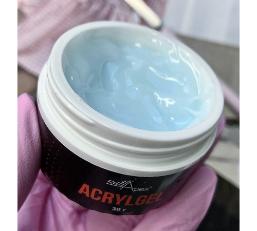 Акрил-гель NailApex Moon Light прозоро-блакитний, 30 г