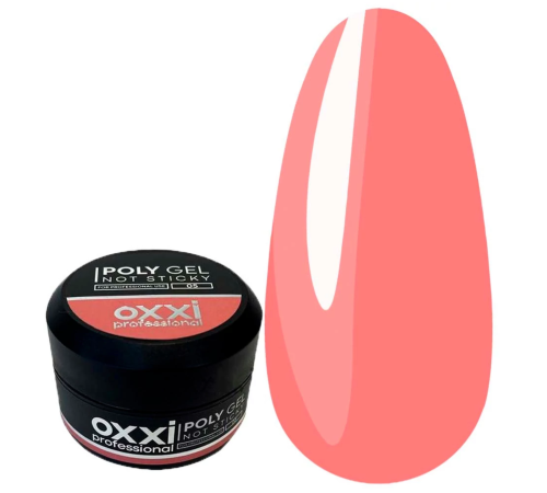 Акрил-гель PolyGel Oxxi №5 not sticky, рожевий беж, 30 мл