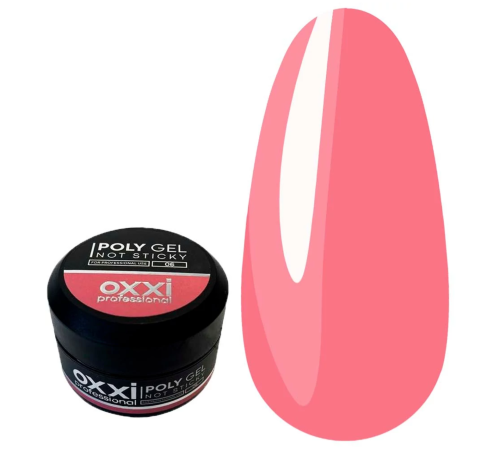 Acrylic gel PolyGel Oxxi No. 6 not sticky, pink, 30 ml