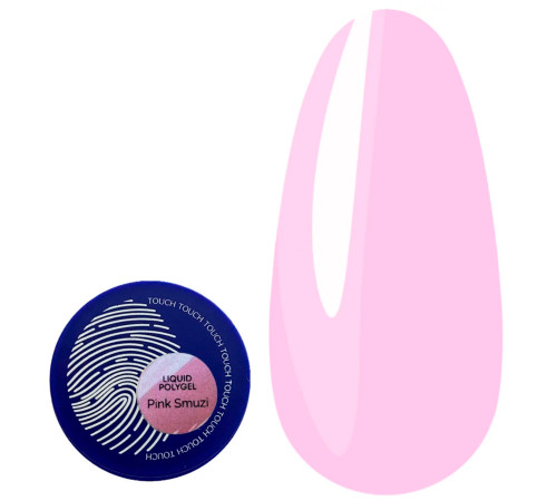 Акрил-гель для нігтів Touch Liquid Polygel Pink smuzi, рожевий, 15 мл