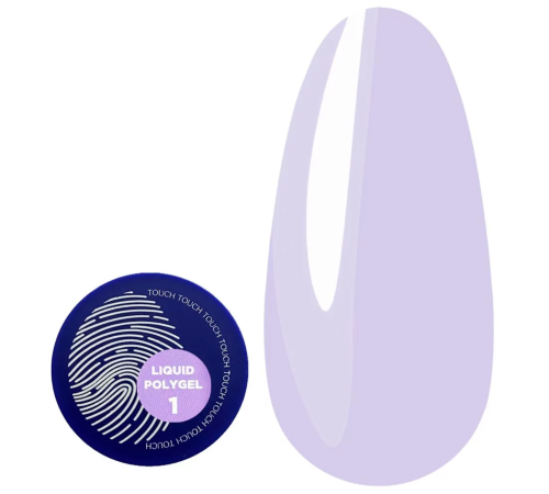 Акрил-гель для нігтів Touch Liquid Polygel №01, волошковий, 15 мл