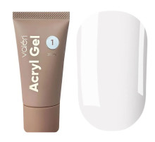 Акрил-гель для нігтів Valeri Acryl gel №01, молочний, 30 мл