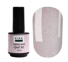 База Kira Nails French Base Opal №001 молочная, 15 мл