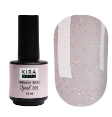 База Kira Nails French Base Opal №001 молочная, 15 мл